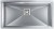 Lavello da Incasso Monovasaca 86 x 45 cm Slim Acciaio Inox Satinato GLAMOUR CM 012804.X0.01.2063 - 012804XCSSP