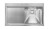 Lavello da Incasso 1 Vasca a Destra con Gocciolatoio 86 x 50 cm Slim Acciaio Inox Satinato con Fascia Miscelatore GLAMOUR MIX CM 012843.D2.01.2033 - 012843DCSSP