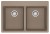Lavello da Incasso Fragranite 2 Vasche 76 x 50 cm con Banco rubinetteria Maris Oyster Franke MRG 620-34-34 FTL - 114.0661.696