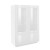 Credenza alta con vetrina 100cm soggiorno design moderno bianco Made in Italy