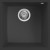 Elleci LGQ10240BSO Lavello da Incasso 1 Vasca Sottotop 44 x 44 cm finitura Granitek Matt Nero 40 Quadra 102 SOTTOTOP