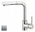 Miscelatore Cucina monocomando nichel spazzolato brushed nickel con doccia estraibile monogetto e bocca girevole CROLLA 7740 NB HARRY