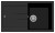 Plados AM8620-44 Lavello 1 Vasca con Gocciolatoio Reversibile Serie Elegance 86-10 finitura 44 ULTRAMETAL NERO 