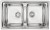 Lavello da Incasso 2 Vasche Reversibile 86 x 50 cm Sopratop Acciaio Inox satinato BRANDO 015104.X2.01.2033 - 015104RCSSP