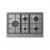 Piano Cottura da Incasso a Gas 75 cm 5 Fuochi Acciaio Inox Griglie in Ghisa ESSENZA Candy CHG7WLWEX - 33802785