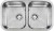 Lavello da Incasso 2 Vasche 784 x 480 mm Sottotop Acciaio Inox satinato CM CINZIA SOTTOTOP 01195D.X0.01.2016 - 01195 DXCSSX