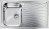 Lavello da Incasso 1 Vasca con gocciolatoio a Destra 86 x 50 cm Sopratop Acciaio Inox satinato CM COMETA 011443.S1.01.2016 - 011443 SCSSX