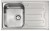 Lavello da Incasso 1 Vasca con gocciolatoio a Destra 79 x 50 cm Sopratop Acciaio Inox satinato CRISTAL 010011.S1.01.2018 - 010011 SCSSP