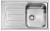 Lavello da Incasso 1 Vasca con gocciolatoio a Sinistra 82 x 51 cm Filotop Acciaio Inox satinato CM CRISTAL FILOTOP 010041.D1.01.2018 - 010041 DCSSP