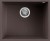 Elleci Quadra 105 SOTTOTOP LKQ10587BSO Lavello da Incasso 1 Vasca Sottotop 54 x 44 cm finitura Keratek Cocoa 87