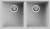 Elleci Quadra 350 SOTTOTOP LKQ35088BSO Lavello da Incasso 2 Vasche Sottotop 760 x 435 mm finitura Keratek Cloud 88