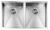 Lavello da Incasso 2 Vasche 77 x 45 cm Filotop Acciaio Inox satinato FILOQUADRA CM 011929.X0.01.2018 - 011929XCSSP