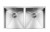 Lavello da Incasso 2 Vasche 89 x 45 cm Slim Acciaio Inox satinato FILOQUADRA CM 01190B.X0.01.2018 - 01190BXCSSP