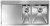 Lavello da Incasso 1 Vasca e vaschetta con gocciolatoio a Sinistra 100 x 50 cm Slim Acciaio Inox satinato con fascia miscelatore FILOQUADRA MIX 012964.D2.01.2033 - 012964DCSSP
