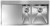 Lavello da Incasso 1 Vasca e vaschetta con gocciolatoio a Sinistra 100 x 50 cm Slim Acciaio Inox satinato con fascia miscelatore FILOQUADRA MIX 012964.D2.01.2033 - 012964DCSSP