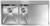 Lavello da Incasso 1 Vasca e vaschetta con gocciolatoio a Destra 100 x 50 cm Slim Acciaio Inox satinato con fascia miscelatore FILOQUADRA MIX 012964.S2.01.2033 - 012964SCSSP