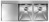 Lavello da Incasso 2 Vasche con gocciolatoio a Sinistra 116 x 50 cm Slim Acciaio Inox satinato con fascia miscelatore FILOQUADRA MIX 012963.D2.01.2033 - 012963DCSSP