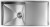 Lavello da Incasso 1 Vasca con gocciolatoio Reversibile 85 x 44 cm Sottotop Acciaio Inox satinato FILOQUADRA SOTTOTOP CM 012920.X0.01.2018 - 012920NCSSP