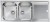Lavello da Incasso 2 Vasche con Gocciolatoio a Destra 116 x 50 cm Slim - Semifilo Acciaio Inox satinato CM FILOSLIM 011207.S1.01.2018 - 011207 SCSSP