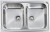 Lavello da Incasso 2 Vasche 79 x 50 cm Slim - Semifilo Acciaio Inox satinato CM FILOSLIM 011202.X1.01.2018 - 011202 XCSSP
