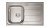 Lavello da Incasso 1 Vasca con gocciolatoio a Destra 79 x 50 cm Sopratop Acciaio Inox satinato CM GHIBLI 015841.S1.01.2016