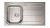 Lavello da Incasso 1 Vasca con gocciolatoio a Destra 86 x 50 cm Sopratop Acciaio Inox satinato CM GHIBLI 015843.S1.01.2016