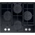 Piano Cottura da Incasso a Gas 60 cm 4 Fuochi MyMenu Flame Control Vetro Nero Griglie in Ghisa  Ariston Hotpoint Serie Cristallo Nero - HAGS 61F/BK - HAGS61FBK