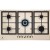 Piano Cottura da Incasso a Gas 90 cm 5 Fuochi Speed Burner Estetica Sabbia Griglie in Ghisa Slim Profile Electrolux KGS9536RS
