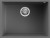 Elleci LKQ11099BSO Lavello da Incasso 1 Vasca Sottotop 58 x 44 cm finitura Keratek Dark Grey 99 Quadra 110 SOTTOTOP