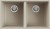Elleci LKQ35095BSO Lavello da Incasso 2 Vasche Sottotop 760 x 435 mm finitura Keratek Champagne 95 Quadra 350 SOTTOTOP