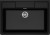 Elleci LKS90086 Lavello da Incasso in appoggio 1 vasca - Monovasca 900 x 635 mm finitura Keratek Black 86 Spazio 900