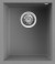 Elleci LMQ10073BSO Lavello da Incasso 1 Vasca Sottotop 38 x 44 cm finitura Granitek Metal Titanium 73 Quadra 100 SOTTOTOP