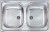 Lavello da Incasso 2 Vasche 79 x 50 cm Sopratop Acciaio Inox satinato CM MONDIAL 011542.X1.01.2016 - 011542 XCSSX