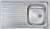 Lavello da Incasso 1 Vasca con gocciolatoio a Sinistra 86 x 50 cm Sopratop Acciaio Inox satinato CM MONDIAL 011543.D1.01.2016 - 011543 DCSSX