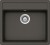 Lavello incasso 1 Vasca - Monovasca sopratop - sottotop 57 x 51 cm CRISTALITE Asphalt NEMO N100 SCHOCK NEMN100043