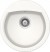 Lavello incasso 1 Vasca Circolare sopratop - sottotop 47 x 49  cm CRISTALITE Bianco Assoluto NEMO R100 SCHOCK NEMR100001