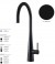 Plados NEWMIX80-70 Miscelatore cucina monocomando con canna tubolare a ponte NEWMIX80 finitura 70 ULTRAGRANIT BLACK MATT