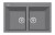 Plados ON7920-42 Lavello 2 Vasche Serie One 79-20 finitura 42 ULTRAMETAL TITANIO 