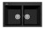 Plados ON792044 Lavello 2 Vasche Serie One 79-20 finitura 44 ULTRAMETAL NERO