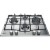 Piano Cottura da Incasso a Gas 60 cm 4 Fuochi Inox Griglie Smaltate Ariston Hotpoint  Serie NewStyle PCN 642 T/IX/HA - PCN642TIXHA