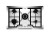 Piano Cottura da Incasso a Gas 76 cm 5 Fuochi Acciaio inox Satinato Griglie in Ghisa Serie Elettra Foster 7064 062 - 7064062