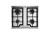 Piano Cottura da Incasso a Gas 60 cm 4 Fuochi Acciaio inox Satinato Griglie in Ghisa Serie Elettra Foster 7068 042 - 7068042