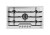 Piano Cottura da Incasso a Gas Filotop 80 cm 5 Fuochi Acciaio inox Satinato Griglie in Ghisa Serie KE Foster 7601 032 - 7601032