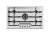 Piano Cottura da Incasso a Gas 79 cm 5 Fuochi Acciaio inox Satinato Griglie in Ghisa Serie KE Foster 7602 032 - 7602032