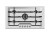 Piano Cottura da Incasso a Gas 86 cm 5 Fuochi Acciaio inox Satinato Griglie in Ghisa Serie KE Foster 7603 032 - 7603032