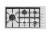Piano Cottura da Incasso a Gas Filotop 92 cm 5 Fuochi Acciaio inox Satinato Griglie in Ghisa Serie S4000 Foster 7257 032 - 7257032