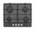 Piano Cottura da Incasso a Gas 60 cm 4 Fuochi Griglie in Ghisa finitura antracite PRIMUS PC60 SCHOCK STP64H51