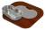 Kit Tagliere in legno con foro vaschetta in acciaio inox e tagliere polietilene 34 cm per Lavelli Criteria Apell TLCCR