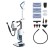Polti Vaporetto 3 Clean Blue Aspirapolvere Lavapavimenti con Pulitore a Vapore Portatile -  3 Prodotti in 1 - 14 Accessori - Aspirazione Ciclonica senza Sacco -  Potenza Max 1800 W -  Bianco e Blu