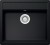 Lavello incasso 1 Vasca - Monovasca sopratop - sottotop 57 x 51 cm Cristadur Premium Nero Puro VERO N100 SCHOCK VEON100A84